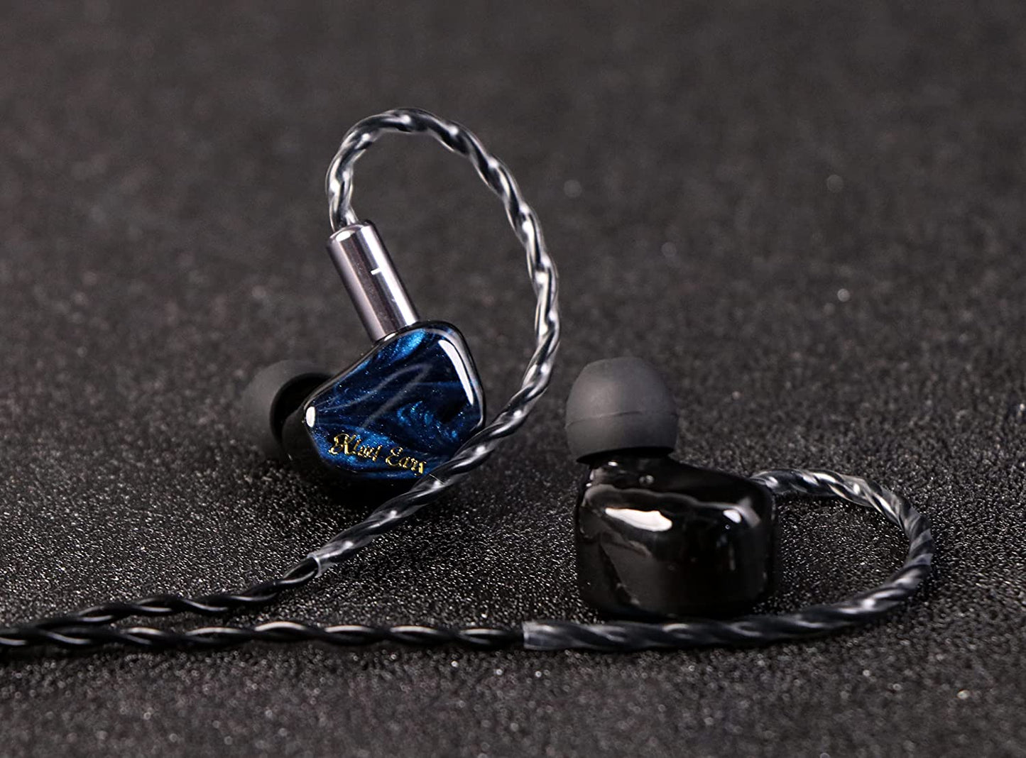 Linsoul Kiwi Ears Cadenza 10mm Beryllium Dynamic Driver IEM 3D Printed with Detachable Interchangeable Plug 0.78 2pin 3.5mm IEM Cable for Musician Audiophile (Blue, Cadenza)