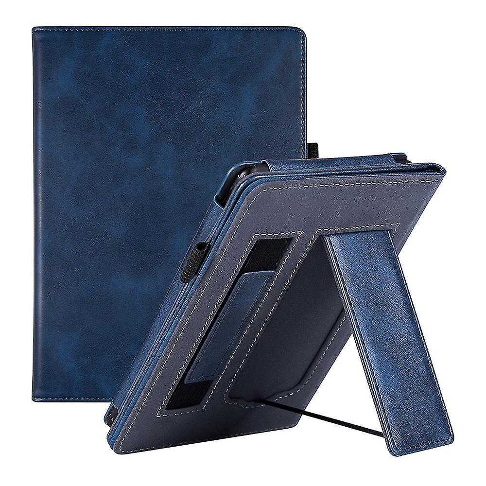 CoBak Kindle Paperwhite Case with Stand - Durable PU Leather Cover with Auto Sleep Wake, Card Slot, Hand Strap Fits Kindle Paperwhite 11th 6.8" and Signature Edition 2021, Sky Blue or Navy Blue