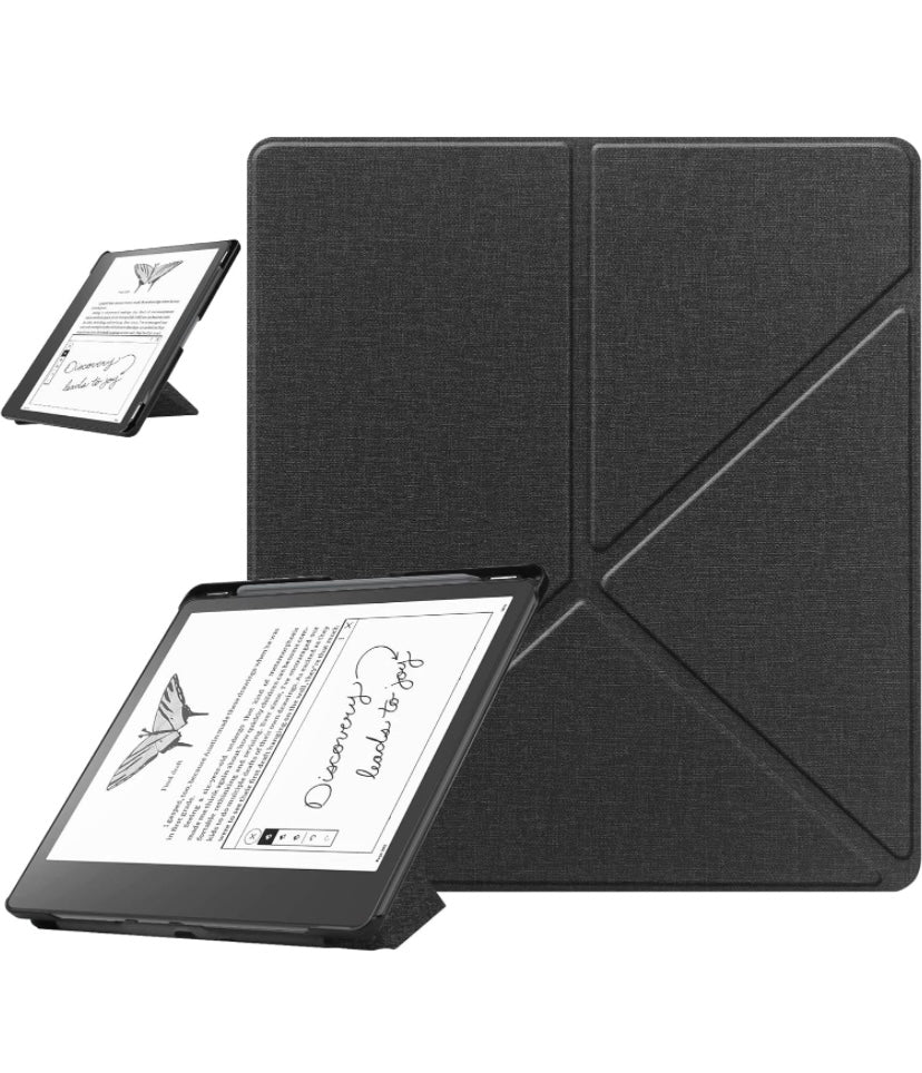 HoYiXi Origami Case for 10.2-inch Introducing Kindle Scribe 1st Generation 2022 Release Slim Leather Protective Cover with Foldable Stand Blue -Grey - Green - Black&nbsp;