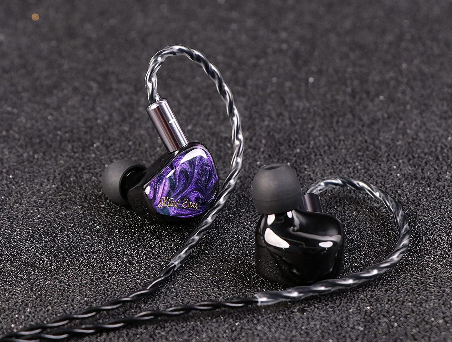 Linsoul Kiwi Ears Cadenza 10mm Beryllium Dynamic Driver IEM 3D Printed with Detachable Interchangeable Plug 0.78 2pin 3.5mm IEM Cable for Musician Audiophile (Purple, Cadenza)