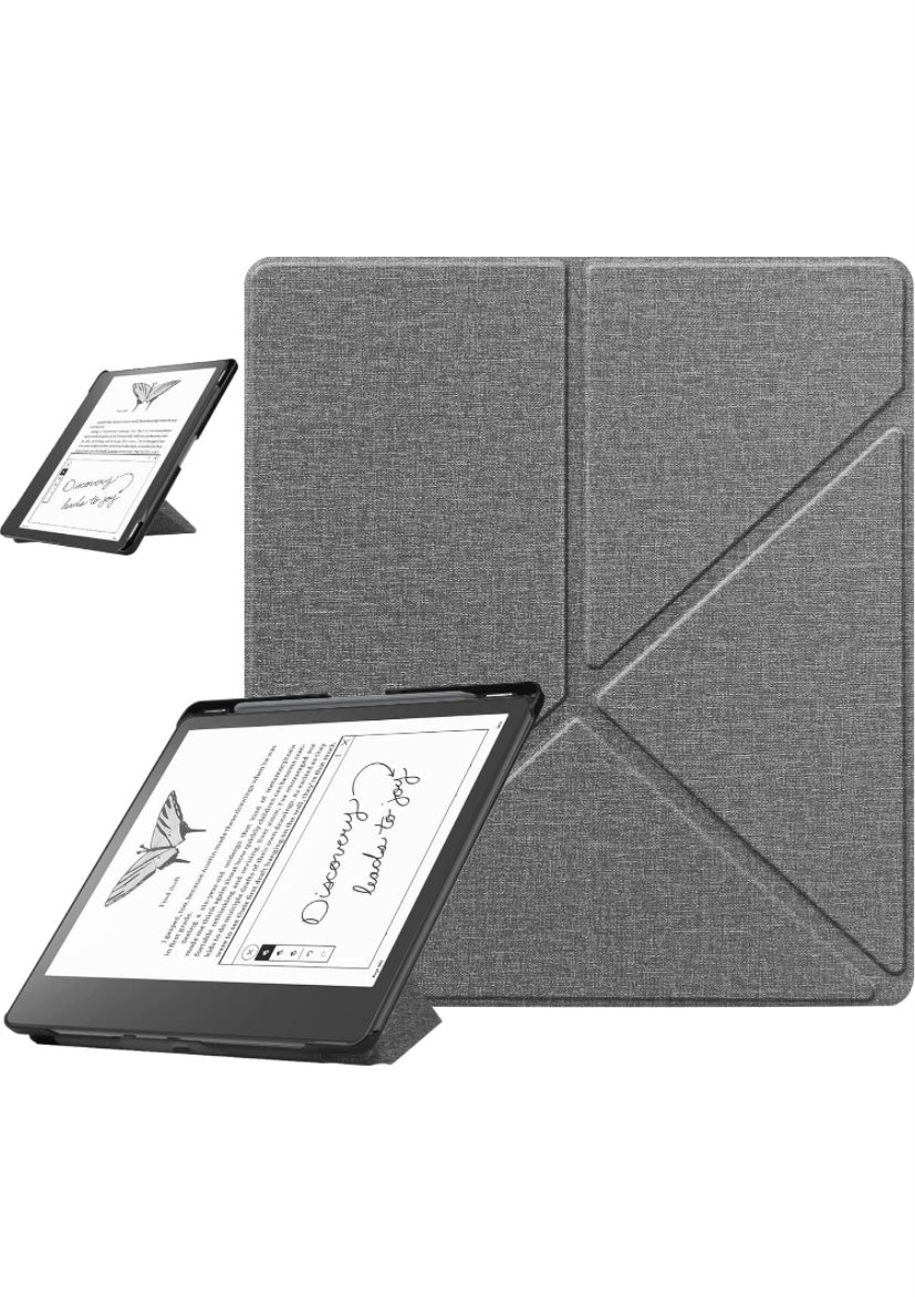 HoYiXi Origami Case for 10.2-inch Introducing Kindle Scribe 1st Generation 2022 Release Slim Leather Protective Cover with Foldable Stand Blue -Grey - Green - Black&nbsp;