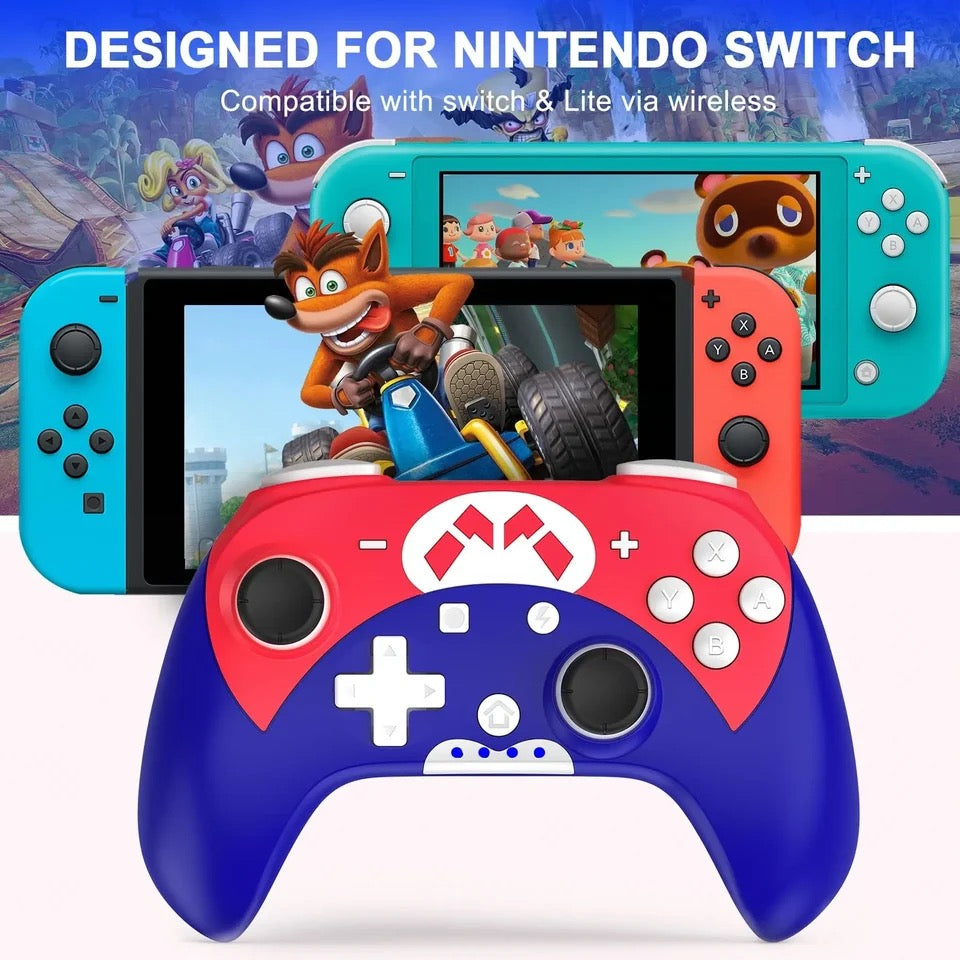 Enhanced Wireless Controller for Nintendo Switch - Mario, Nintendo Switch - OLED Model, Nintendo Switch Lite, Gamepad, Game Controller, Bluetooth Controller