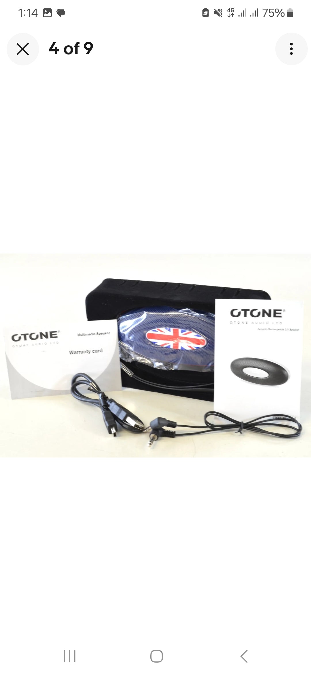 OTONE AUDIO Accento England GB Edition Portable Speaker USB, Wire