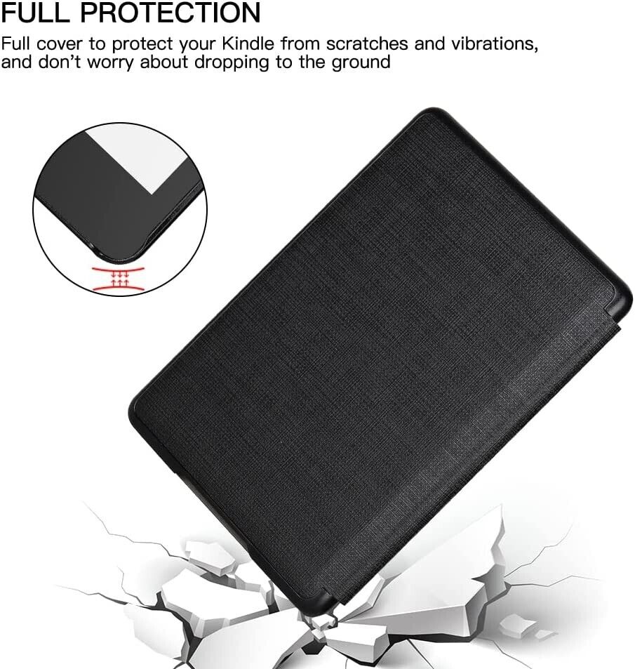 Foluu for Amazon Kindle Paperwhite 6.8" (11th Generation-2021) Case, Slim Lightweight Smart PU Case Cover Auto Sleep/Wake Magnetic for Kindle Paperwhite 11th Generation 2021 Release (Black)