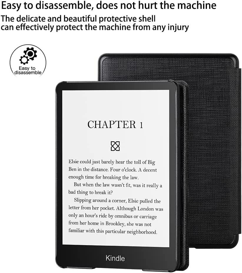 Foluu for Amazon Kindle Paperwhite 6.8" (11th Generation-2021) Case, Slim Lightweight Smart PU Case Cover Auto Sleep/Wake Magnetic for Kindle Paperwhite 11th Generation 2021 Release (Black)