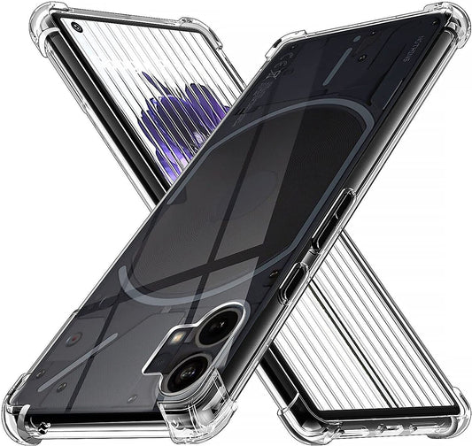 Ringke Fusion-X Compatible with Nothing Phone (1) Case, Clear Hard Back Heavy Duty Shockproof Bumper Phone Cover - Clear