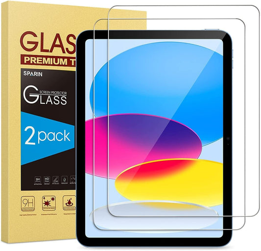 SPARIN 2 Pack Screen Protector Compatible with iPad 10th Generation 10.9 Inch 2022, 9H Hardness Tempered Glass Film for iPad 10 Screen Protector