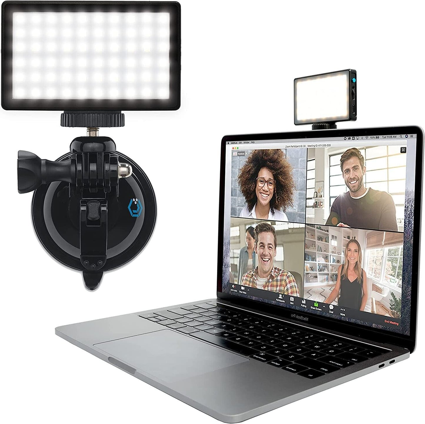 Lume Cube - Video Conference Lighting Kit - Live Streaming, Video Conferencing, Remote Working - Lighting Accessory for Laptop - Adjustable Brightness and Colour Temperature