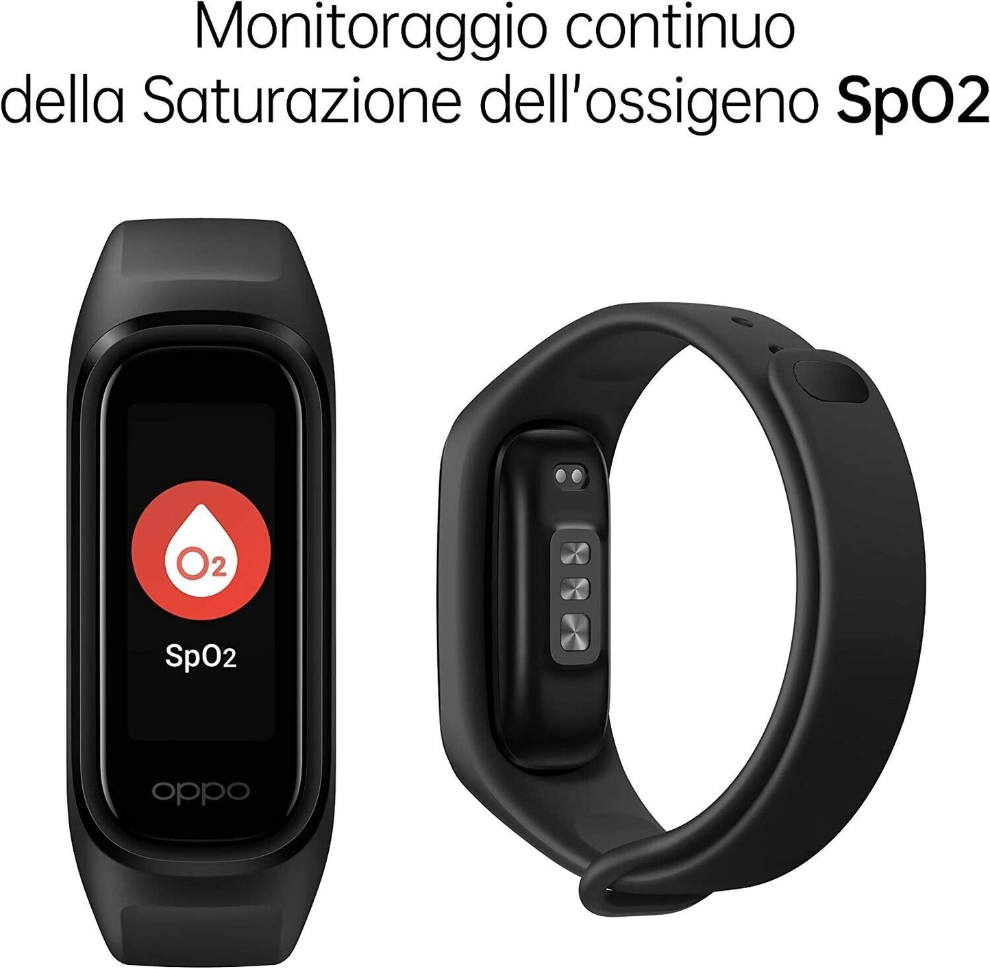 OPPO Band (1.1 inch AMOLED Screen, SpO2 Monitoring, Heart Rate Monitoring, 50m Water Resistance, 12 Workout Modes) - Black