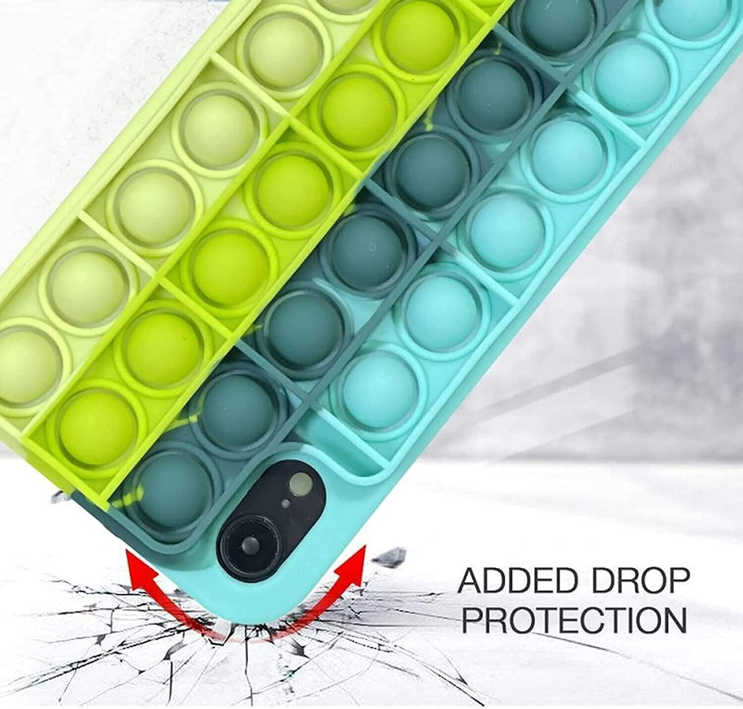 iPhone XR Fidget Case, iPhone XR Poppet Phone Case, Fidget Phone Case iPhone XR, Poppet Hearts iPhone XR Case Stress Relief Protective Shockproof Silicone Anti-anxiety & Anti-depression Phone Cover