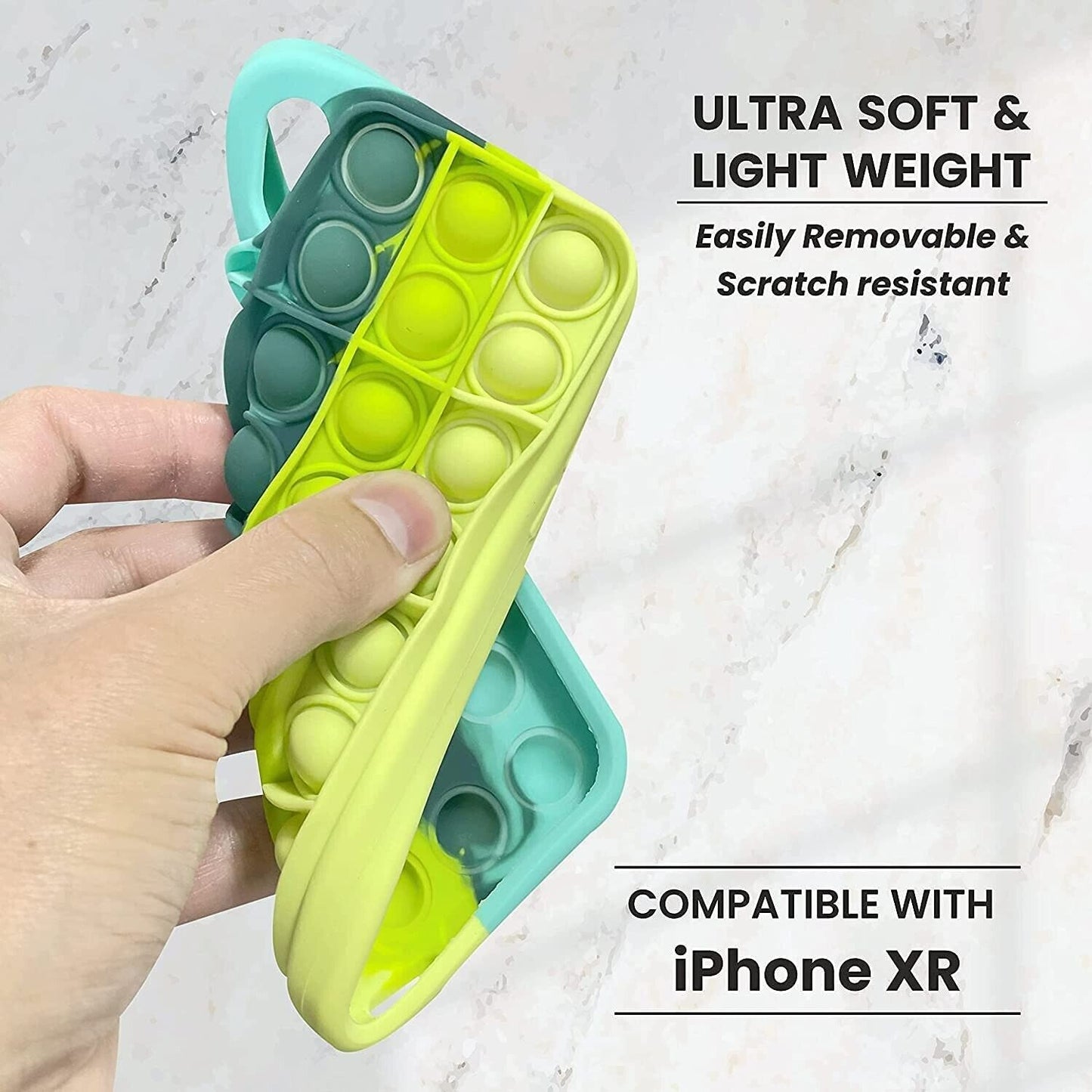 iPhone XR Fidget Case, iPhone XR Poppet Phone Case, Fidget Phone Case iPhone XR, Poppet Hearts iPhone XR Case Stress Relief Protective Shockproof Silicone Anti-anxiety & Anti-depression Phone Cover