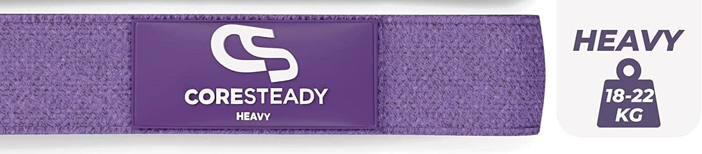 Coresteady Resistance Band For Men & Women - Exercise Band to Build Strength, Flexibility, Muscle & Tone - For Fitness, Stretching, Pilates, Physio & Yoga - With Exercise Guide