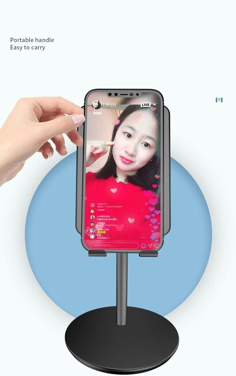 Ring Light with Stand & Phone Holder - Selfie LED Dimmable Desktop Lamp 3 Colours Circle Light for Camera Makeup Video YouTube TikTok Live Streaming Zoom Meeting