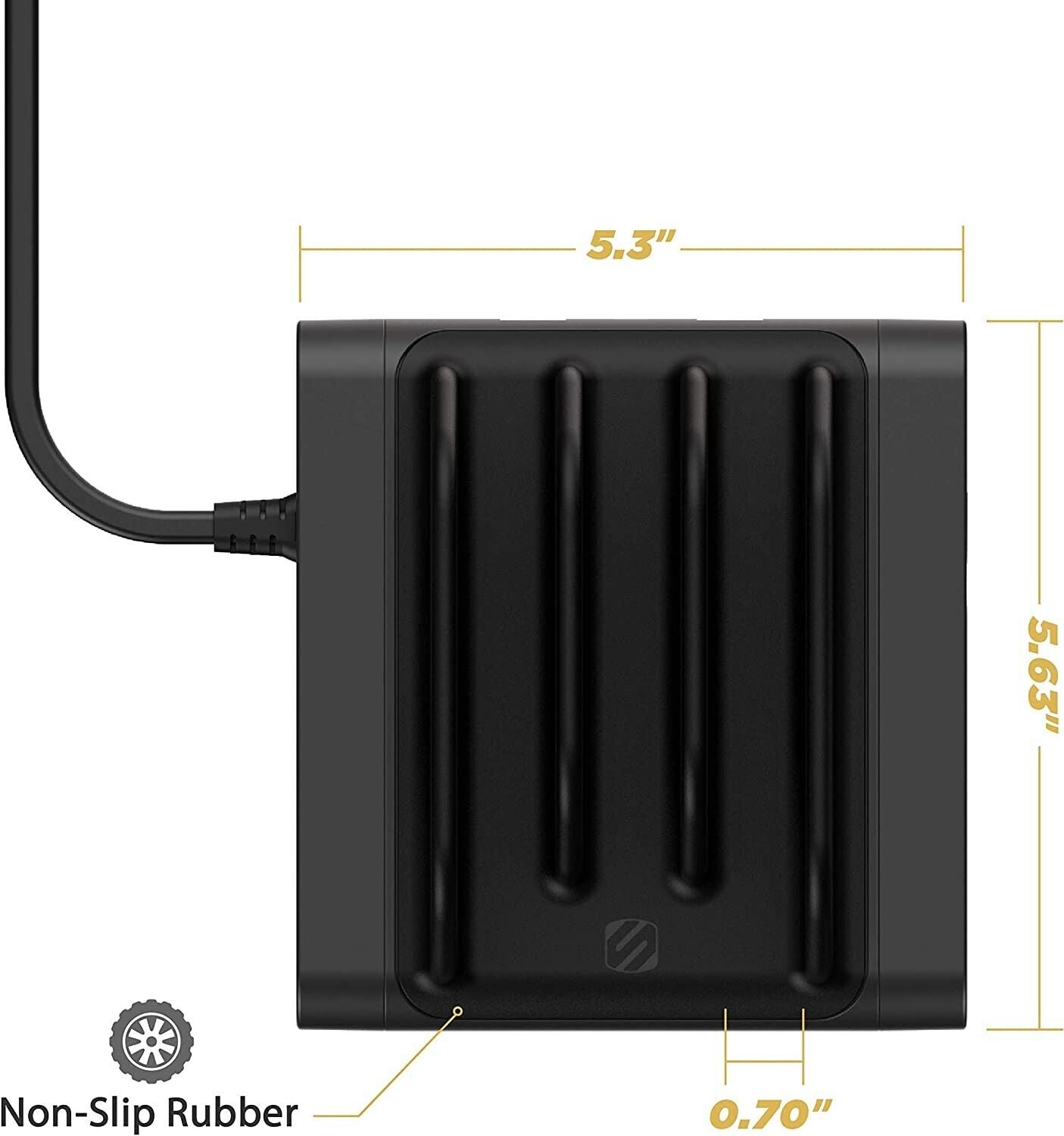 Scosche BaseLynx Modular Charging System Kit - Qi Docking Station - Multi-Device Vertical Charging Station - Modular Design, Charges Up to 3 Devices - USB-C and USB-A - Apple Watch Charging Station