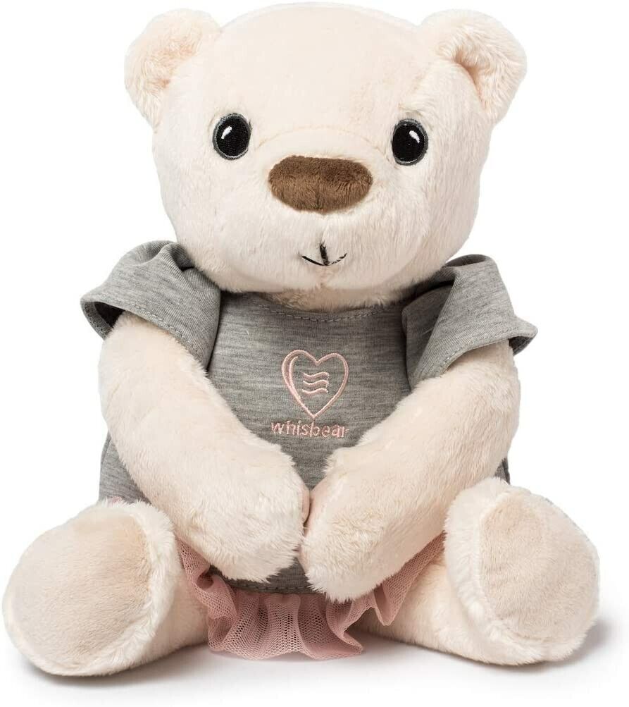 White Noise Whisbear Humming Bear Girl | Cry Sensor Pink Noise | Baby Sleep Aid | Baby Gifts Baby Shower Gifts | Baby Girl Gifts Baby Boy Gifts