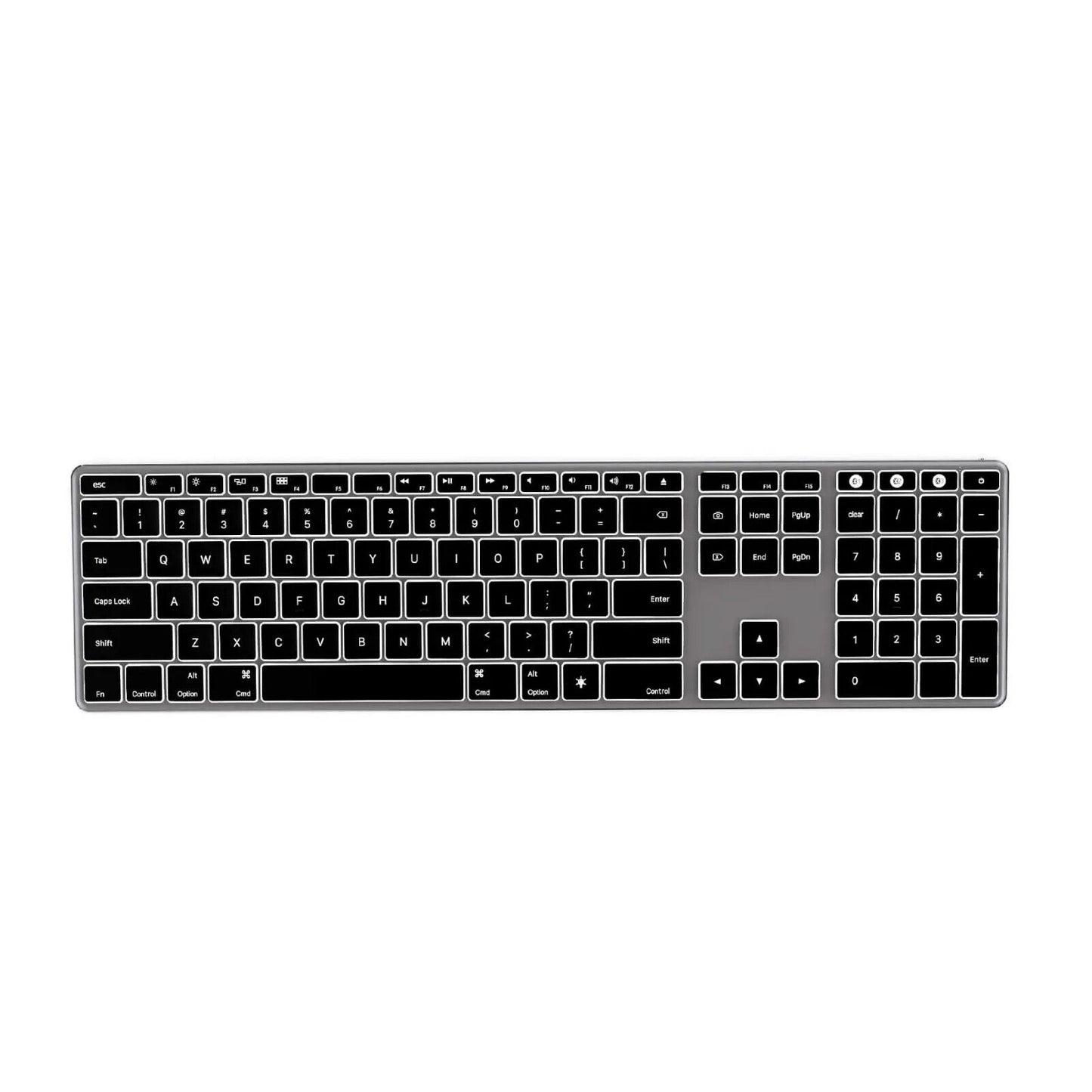 Jelly Comb Premium Slim Compact Backlit Bluetooth Keyboard - Wireless Bluetooth 5.0 & Multi-Device Sync - Compatible with 2022 MacBook Pro/Air M2,