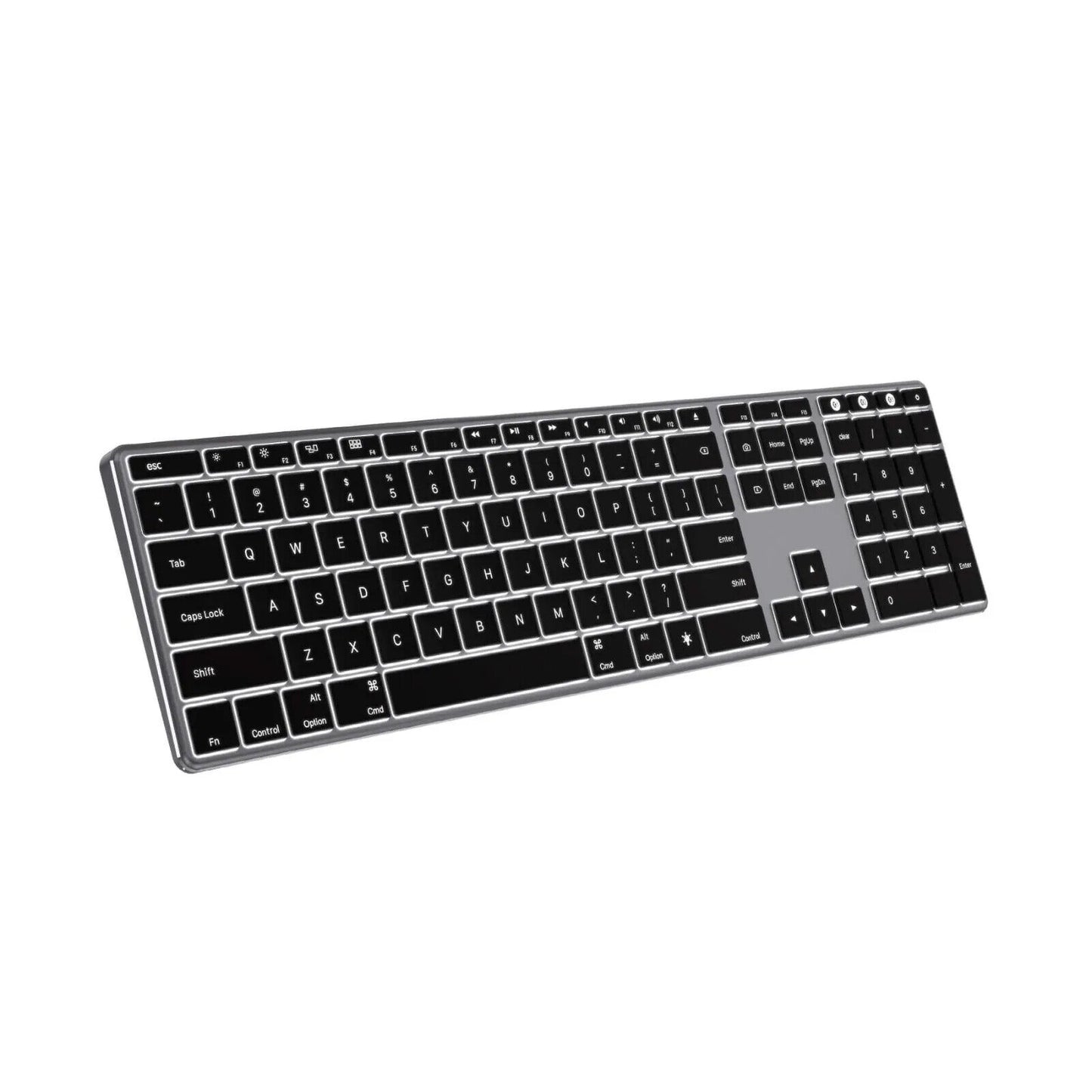 Jelly Comb Premium Slim Compact Backlit Bluetooth Keyboard - Wireless Bluetooth 5.0 & Multi-Device Sync - Compatible with 2022 MacBook Pro/Air M2,