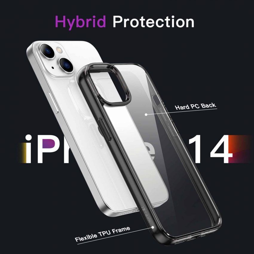 JETech Case for iPhone 14 & 14 Pro 6.1-Inch, Non-Yellowing Shockproof Phone Bumper Cover, Anti-Scratch Various Styles