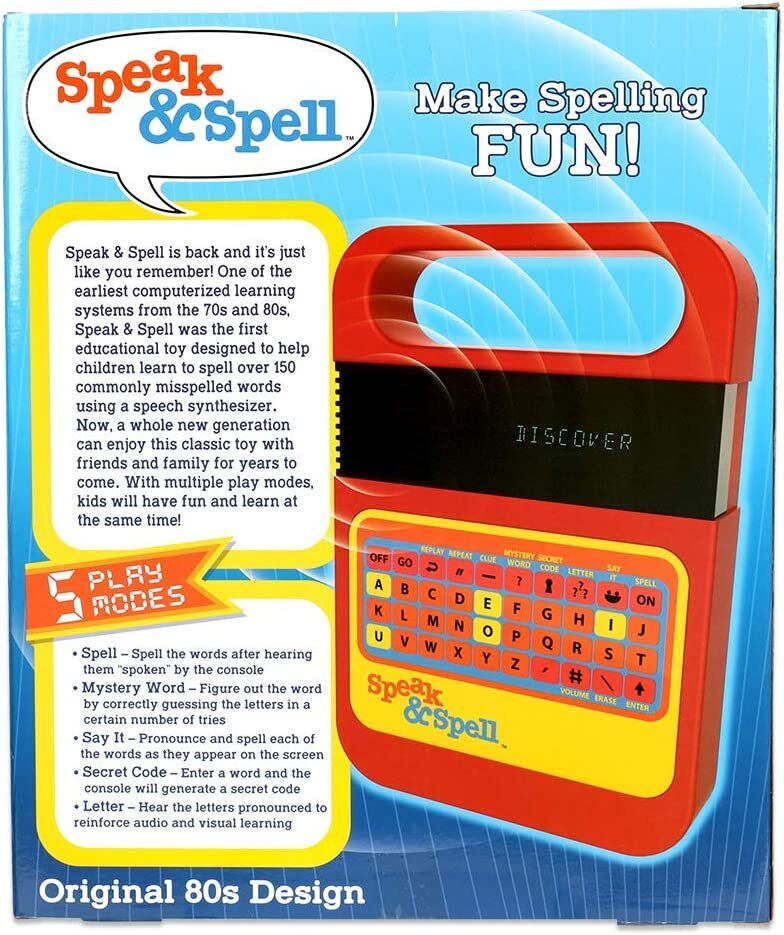 Speak & Spell Electronic Game Classic Retro Interactive Toy Educational Learning System For Boys & Girls Aged 4 Years and Up Brand: Basic Fun Basic Fun! 09624