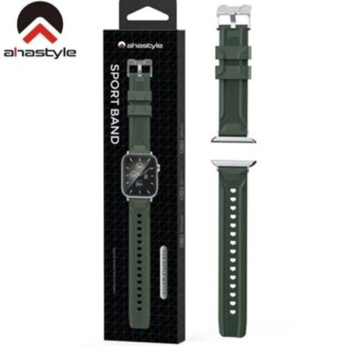 AhaStyle Sport Straps for Apple Watch Series 8 7 38mm/40mm, Soft Silicone Watch Band Compatible with Apple Watch SE/Series 8/7/6/5/4/3/2/1/SE (38mm 40Mmm) Dark Green