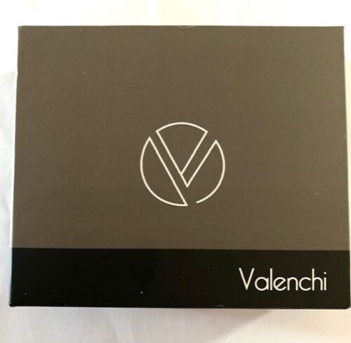 VALENCHI Mens Large Black Wallet Genuine Leather, RFID Blocking Bi-fold Card Holder with Card Slots, Coin Holder 2 Note Compartments and Stylish Minimalist Design with Gift Box