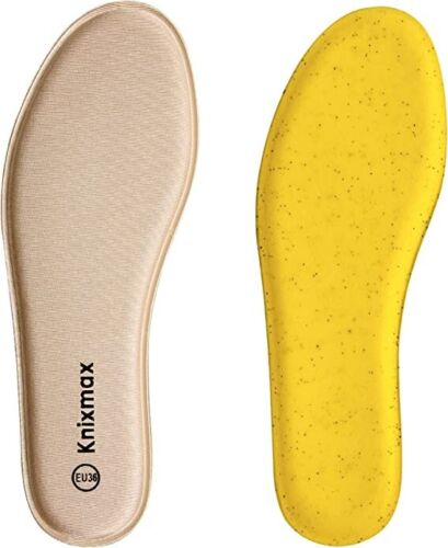 Knixmax Women Men Memory Foam Insoles Comfort Inner Soles Cushioned Shoe Inserts Shock Absorption Foot Support Pads for Running Trainers Work Boots Walking Shoes We