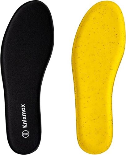 Knixmax Women Men Memory Foam Insoles Comfort Inner Soles Cushioned Shoe Inserts Shock Absorption Foot Support Pads for Running Trainers Work Boots Walking Shoes We