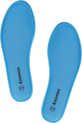 Knixmax Women Men Memory Foam Insoles Comfort Inner Soles Cushioned Shoe Inserts Shock Absorption Foot Support Pads for Running Trainers Work Boots Walking Shoes We