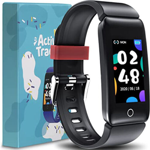 Kids Fitness Tracker for Girls Boys Teens 6+, Kids Step Counter Watch, Heart Rate Sleep Tracker, IP68 Waterproof Kids Activity Tracker Watch with Calorie Counter, Gifts for Girls Boys