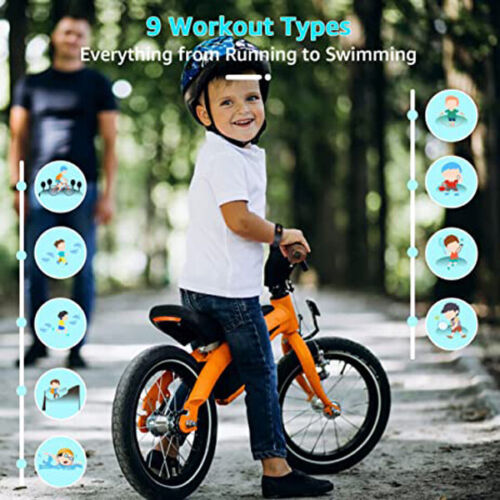 Kids Fitness Tracker for Girls Boys Teens 6+, Kids Step Counter Watch, Heart Rate Sleep Tracker, IP68 Waterproof Kids Activity Tracker Watch with Calorie Counter, Gifts for Girls Boys