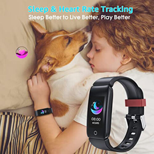 Kids Fitness Tracker for Girls Boys Teens 6+, Kids Step Counter Watch, Heart Rate Sleep Tracker, IP68 Waterproof Kids Activity Tracker Watch with Calorie Counter, Gifts for Girls Boys