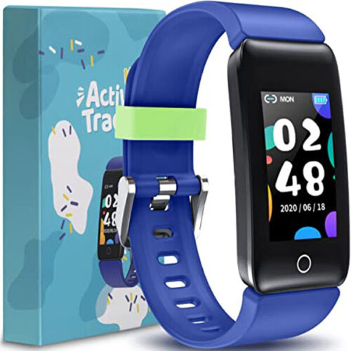 Kids Fitness Tracker for Girls Boys Teens 6+, Kids Step Counter Watch, Heart Rate Sleep Tracker, IP68 Waterproof Kids Activity Tracker Watch with Calorie Counter, Gifts for Girls Boys