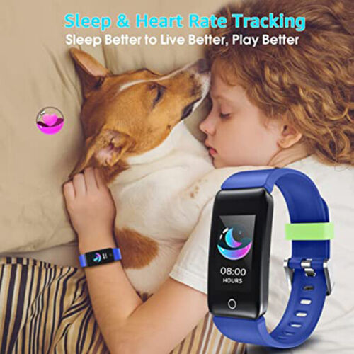 Kids Fitness Tracker for Girls Boys Teens 6+, Kids Step Counter Watch, Heart Rate Sleep Tracker, IP68 Waterproof Kids Activity Tracker Watch with Calorie Counter, Gifts for Girls Boys