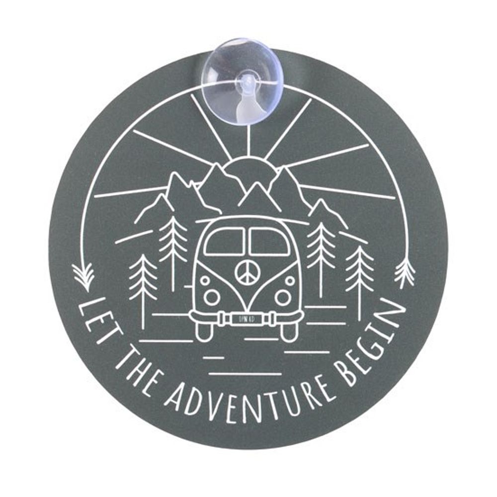 Let The Adventure Begin Window Sign