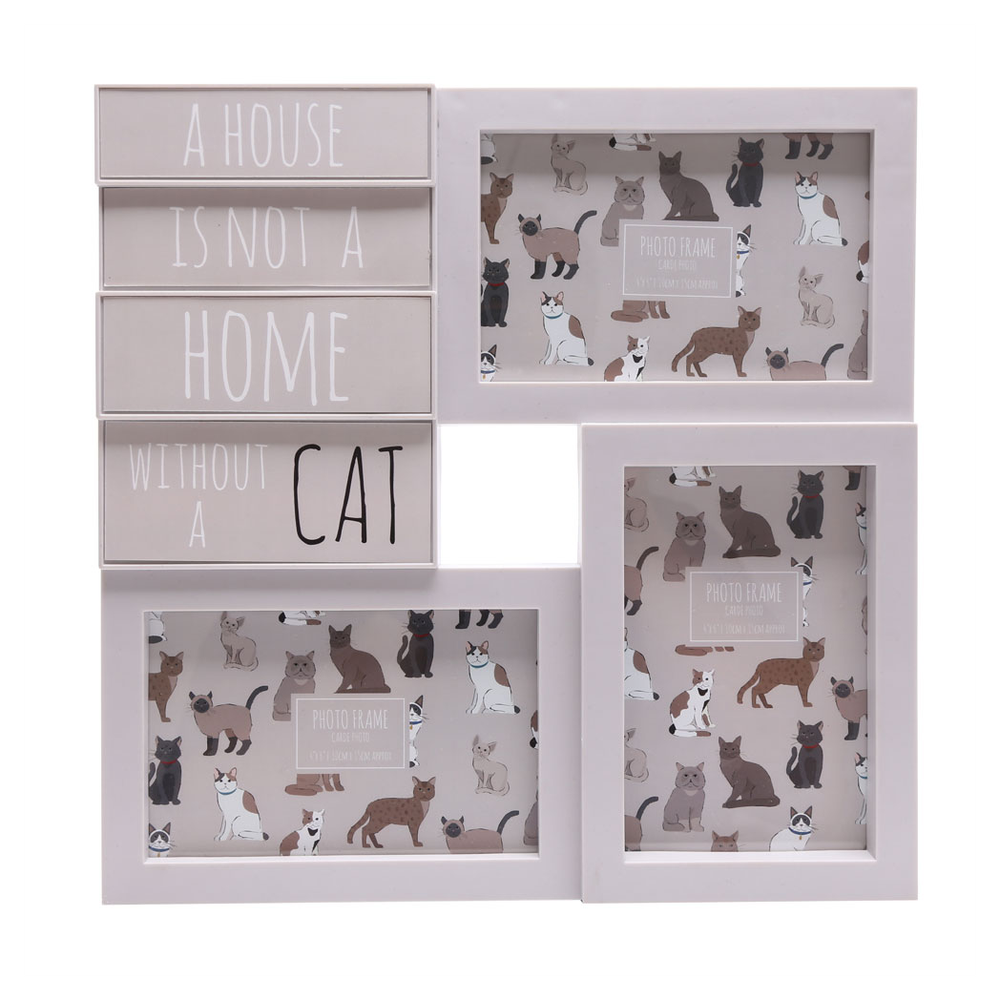 29cm Cat Multi Photo Frame