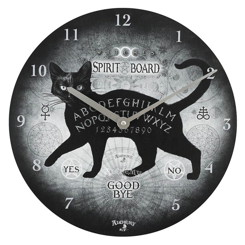 Alchemy Black Cat Spirit Board Clock