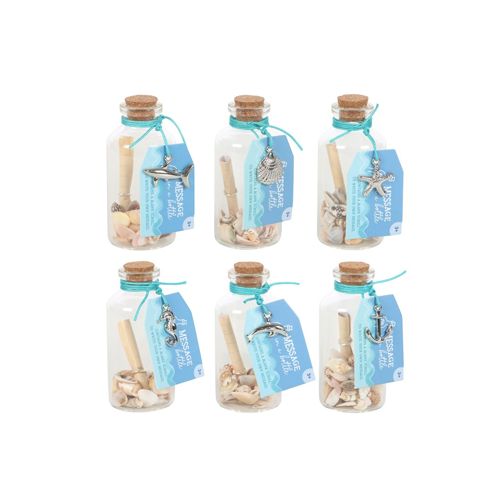 Set of 18 Message in a Bottle Souvenirs in Display