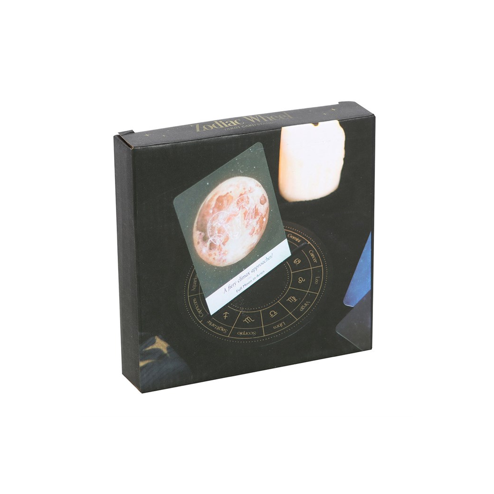 Black Astrology Wheel Tarot Card Stand