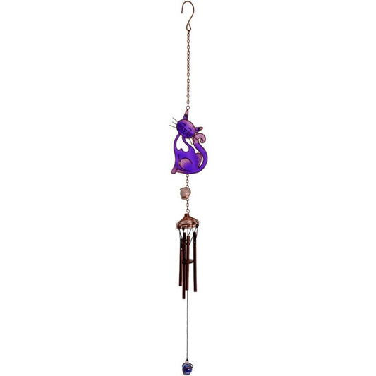 Purple Slinky Cat Windchime