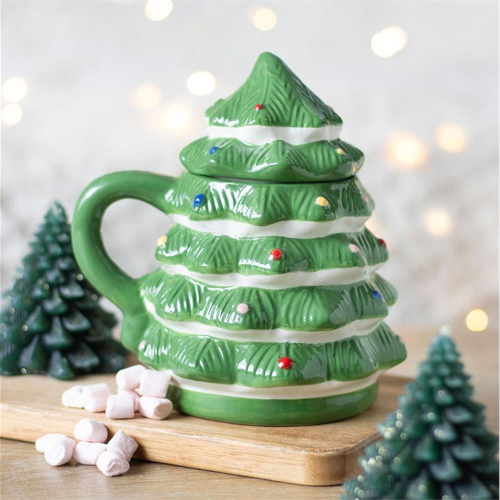 Green Christmas Tree Shaped Mug