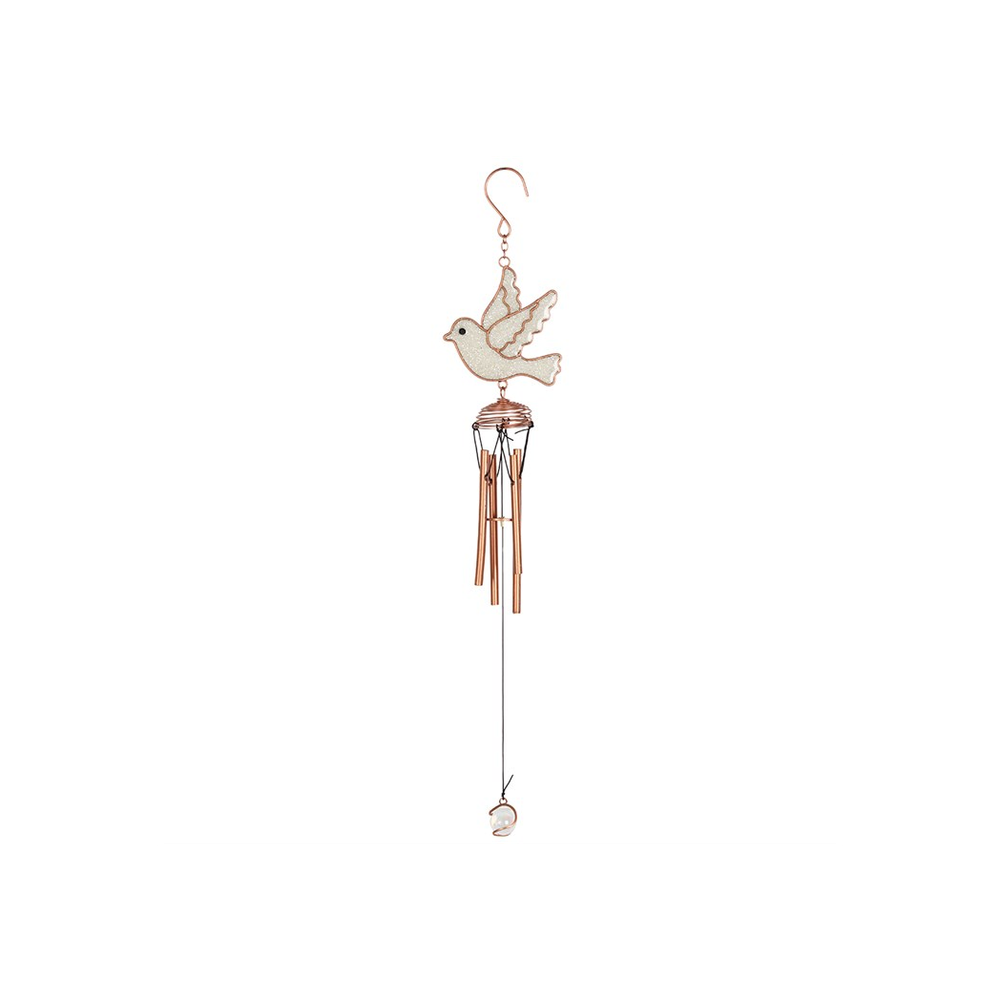 Flying White Dove Windchime