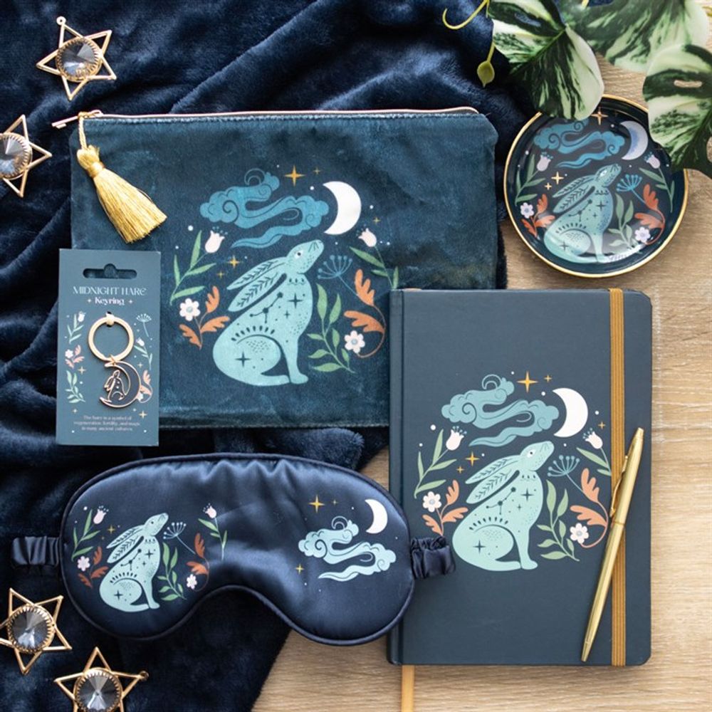 Midnight Hare Velvet Makeup Bag