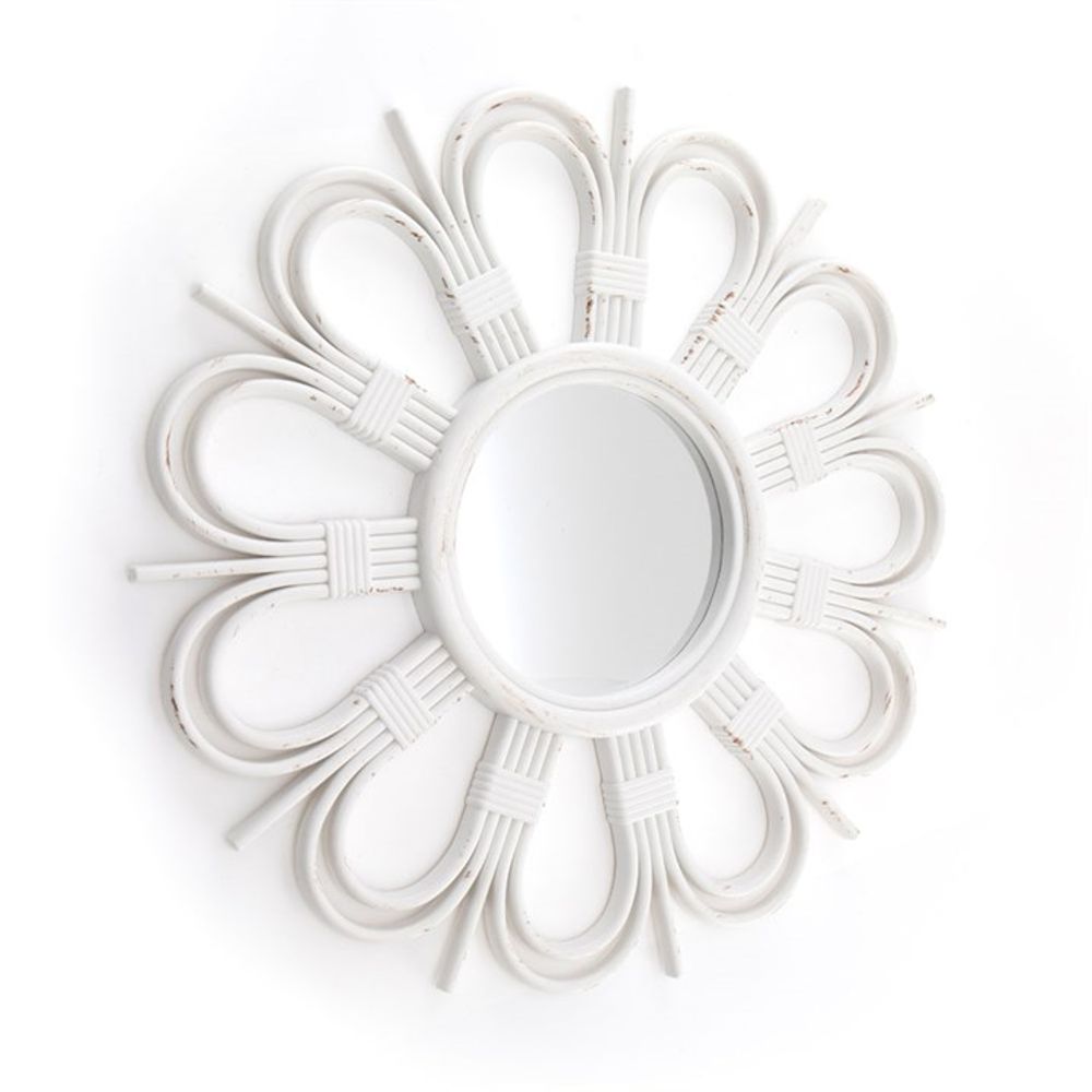 50cm Rattan Style Flower Mirror