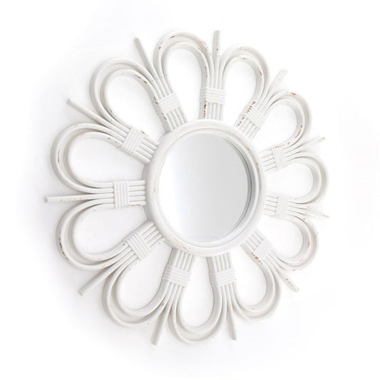 50cm Rattan Style Flower Mirror