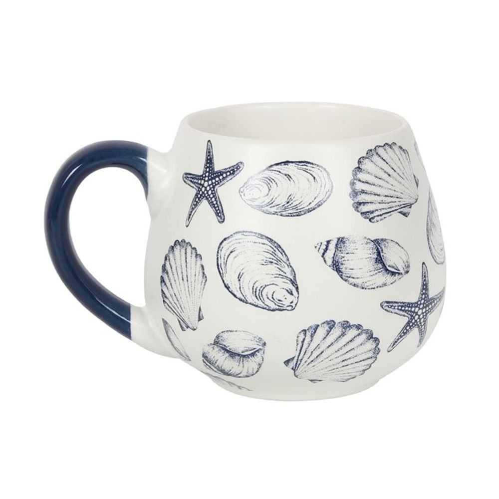 Coastal Charm Ceramic Seashell Mug