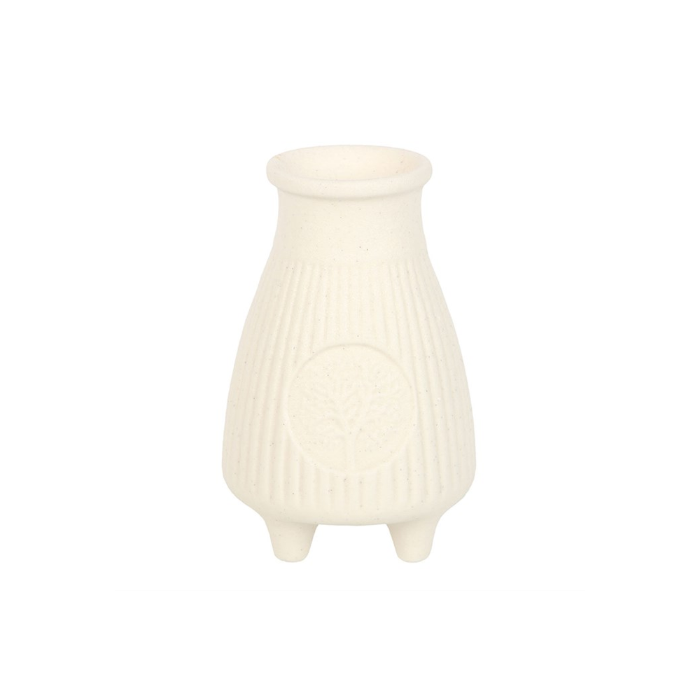 Cream Ribbed Palo Santo Brick Burner