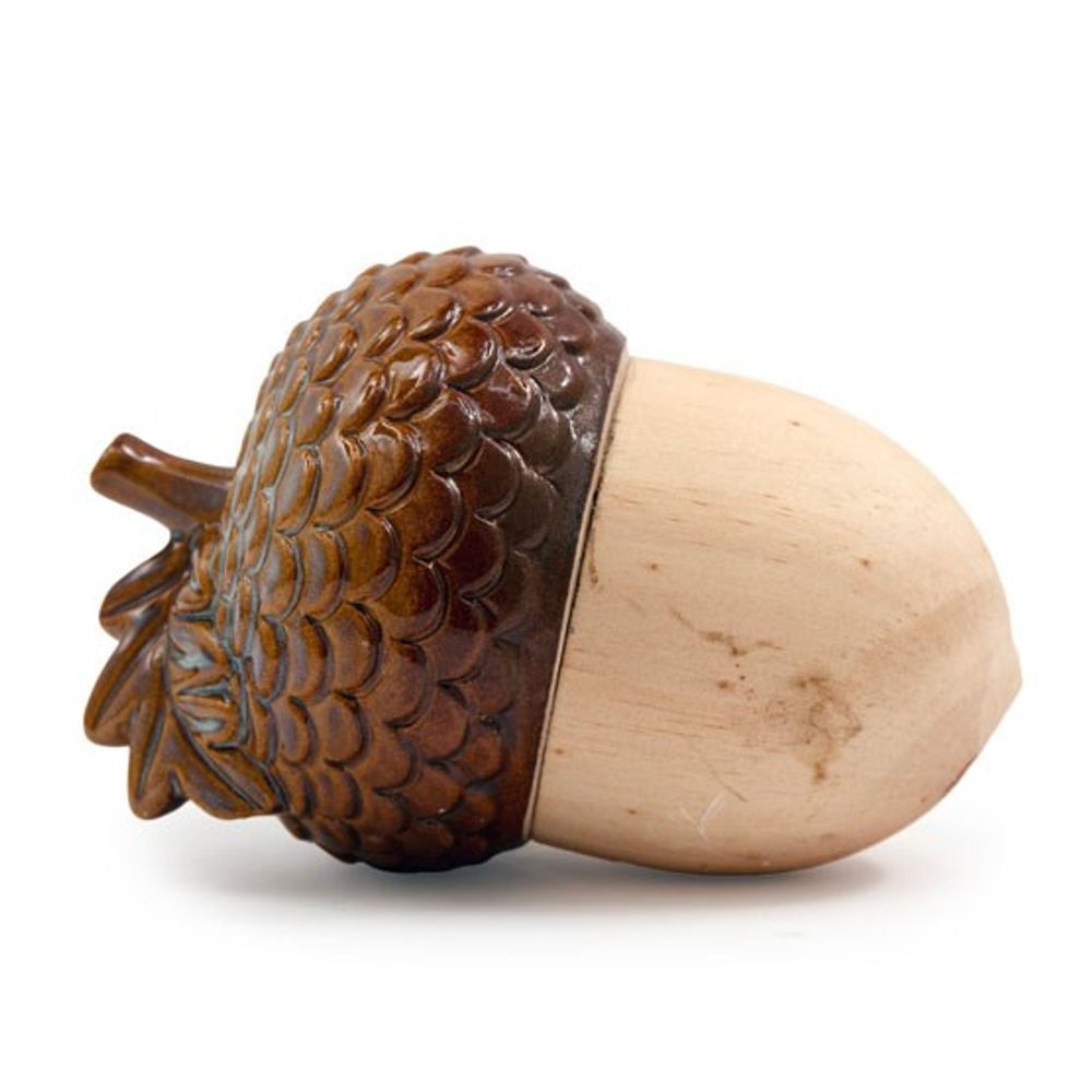 12.5cm Wooden Acorn Decoration