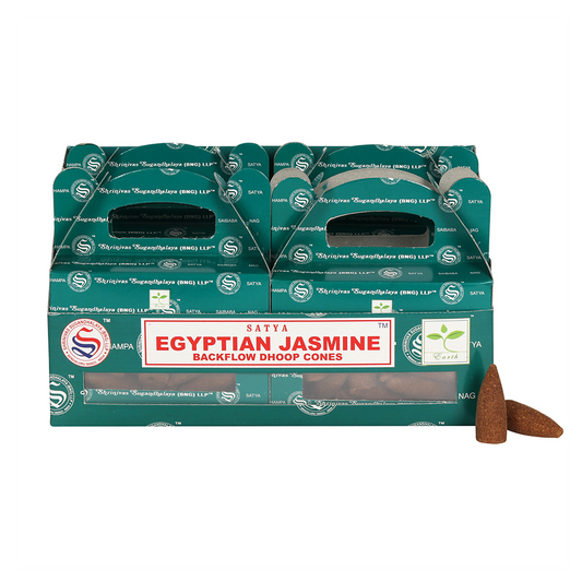 Set of 6 Packets of Egyptian Jasmine Backflow Dhoop Cones by Satya