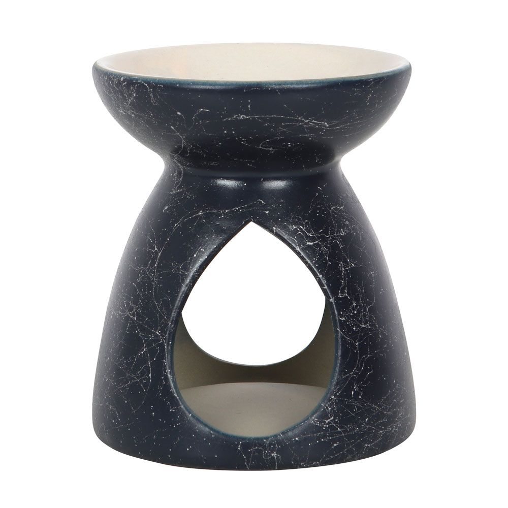 Navy Oil Burner With Grey Splash Pattern