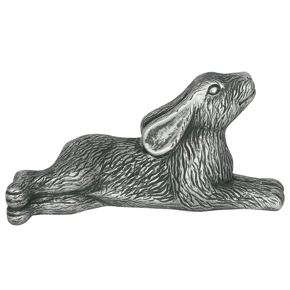 Silver Terracotta Hare Garden Ornament